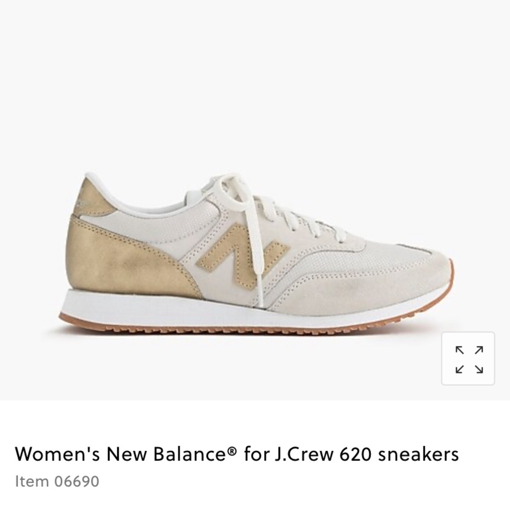J-Crew / New Balance Gold Sneakers